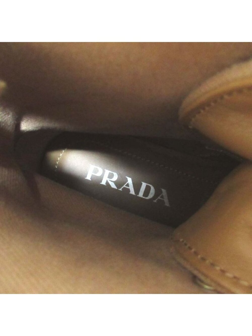 Prada Lace Up Combat Boots Short 35.5 Brown - Picture 4 of 7